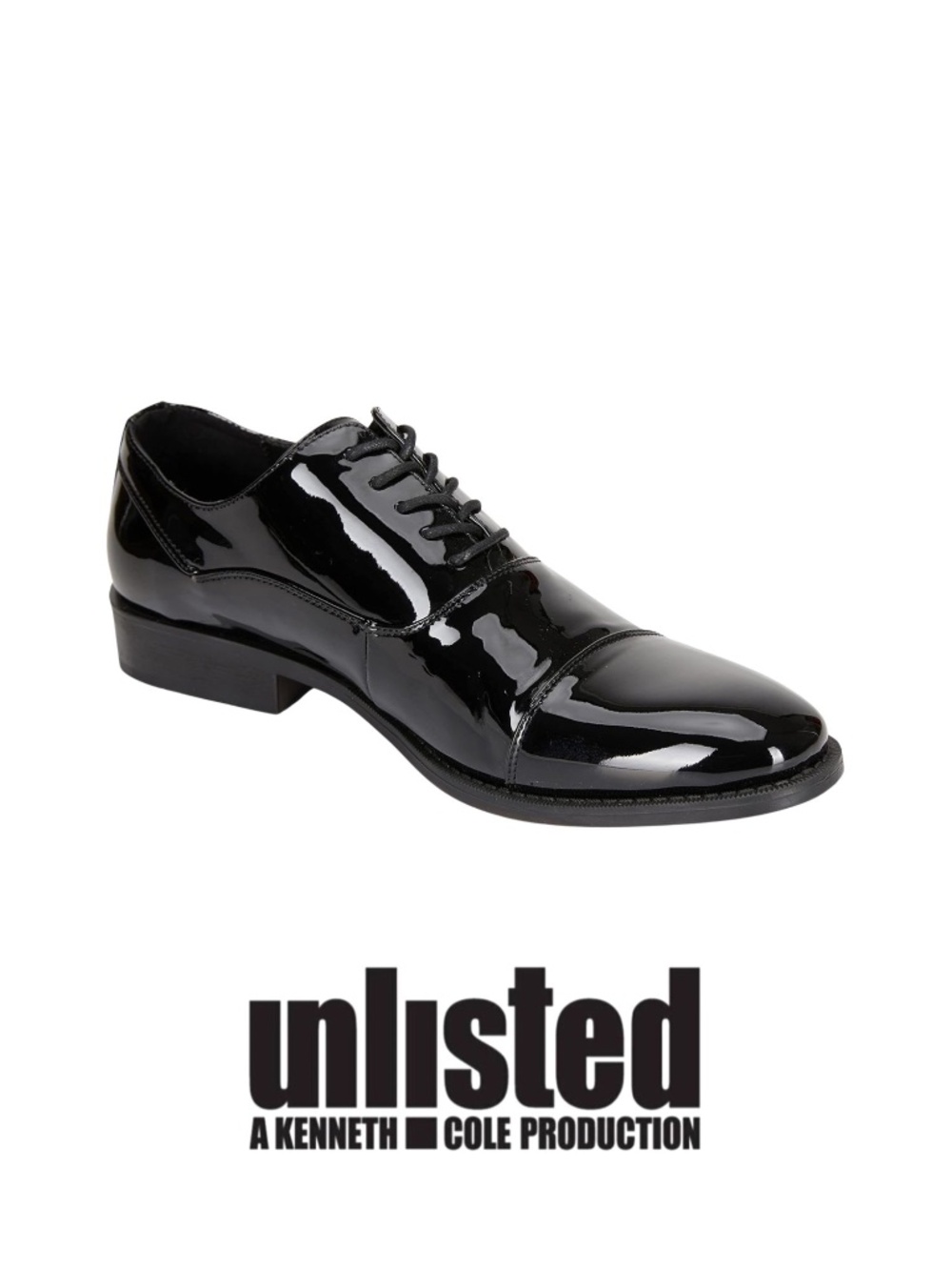 Unlisted By Kenneth Cole Men’s Patent Black Dress Shoes